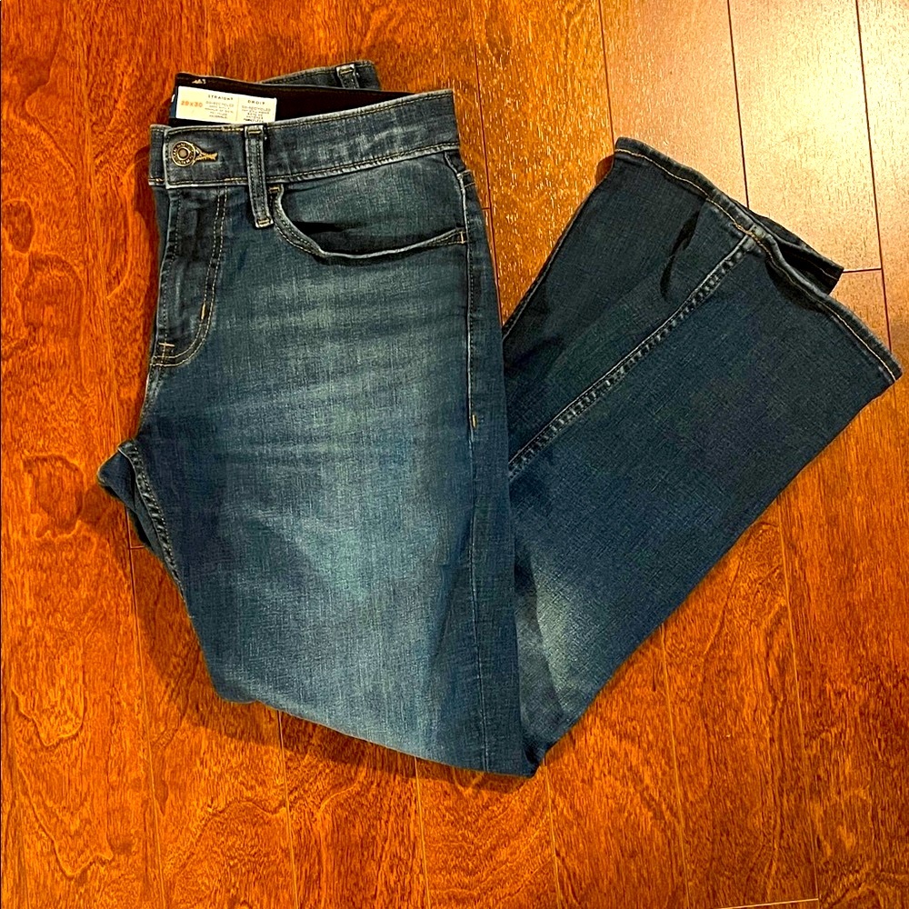 Old Navy Men's Straight Jeans - Dark Blue